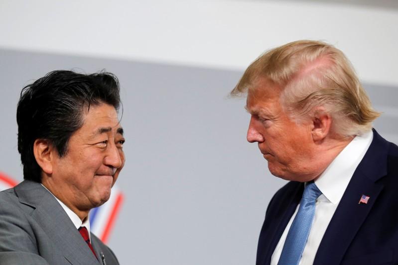 Trump Abe agree on principles of trade deal at G7