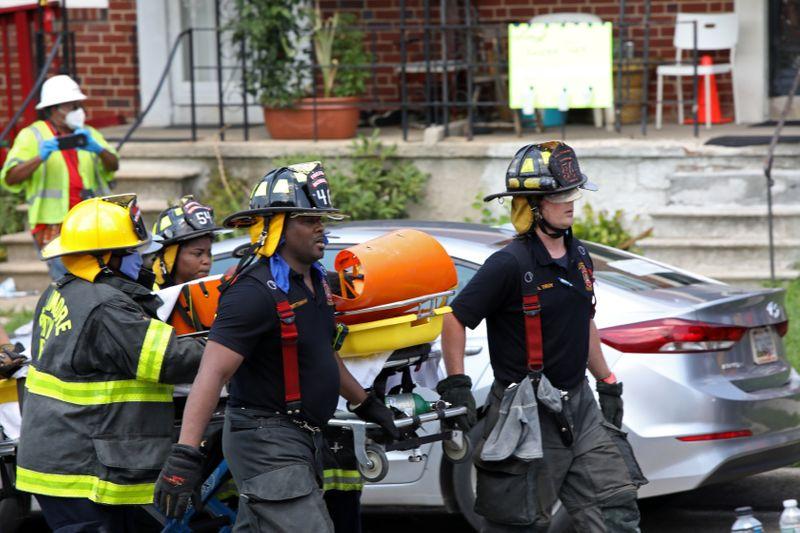 Gas explosion destroys Baltimore homes 1 dead as firefighters search for victims