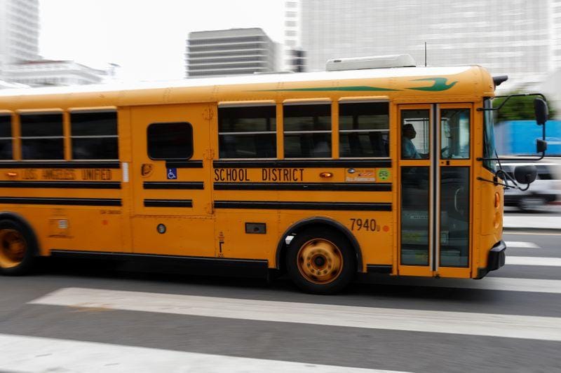 School bus drivers lead protest to safely reopen Los Angeles schools
