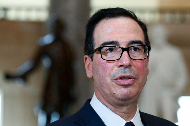 Mnuchin says he was not involved in postmaster general selection