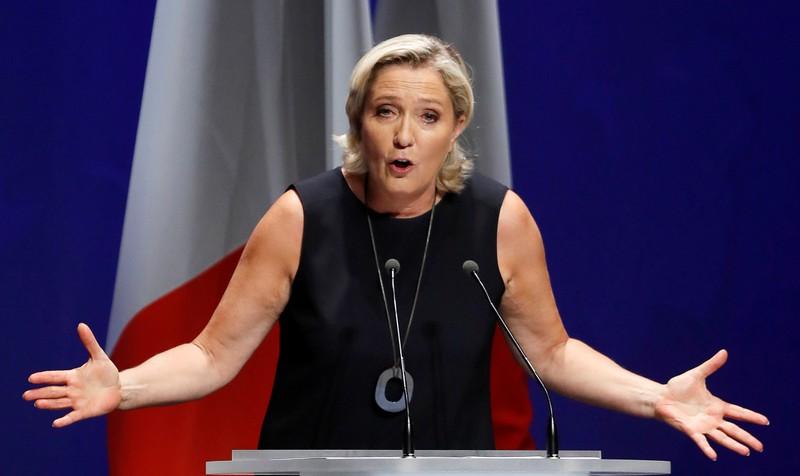 Frances Le Pen urges show of nationalist force in European elections