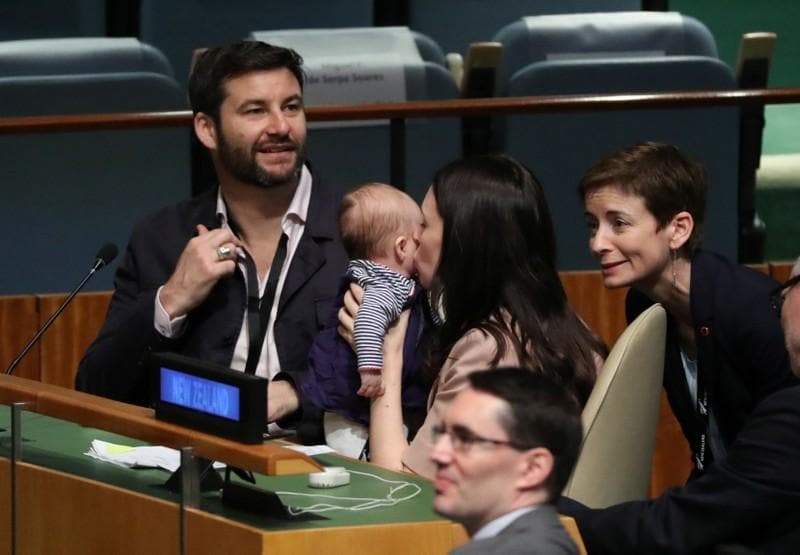 UN debut for New Zealands First Baby diaper change peace summit