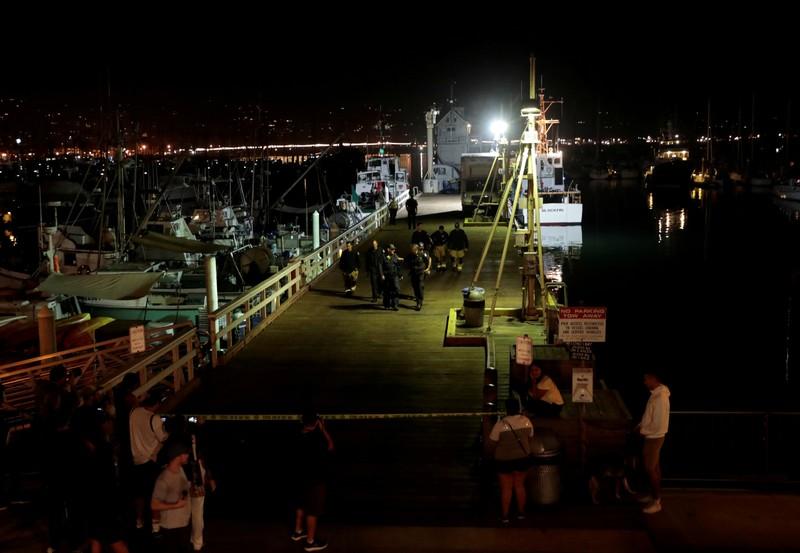 Charred wreckage of California dive boat raised from ocean floor Charred wreckage of California dive boat raised from ocean floor