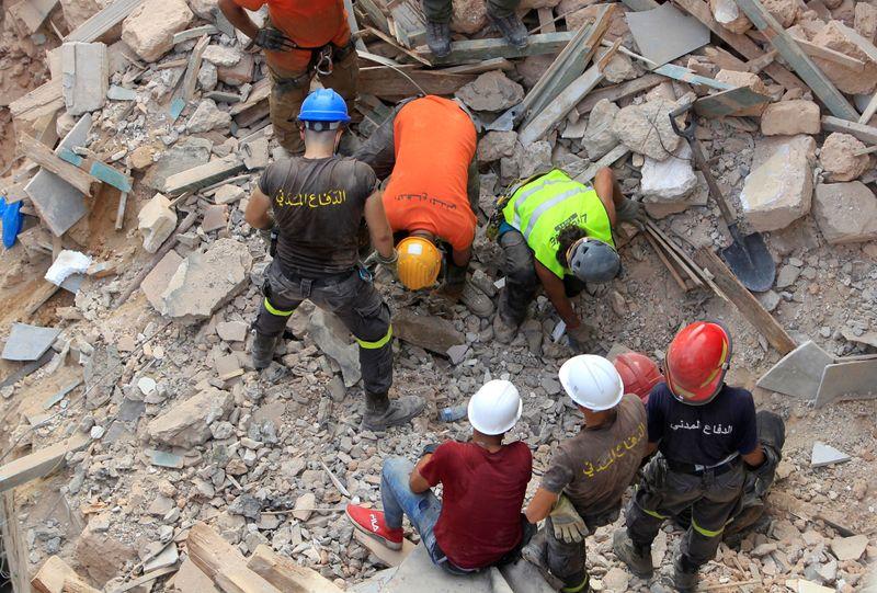 Rescuers search Beirut rubble for second day after pulse detected