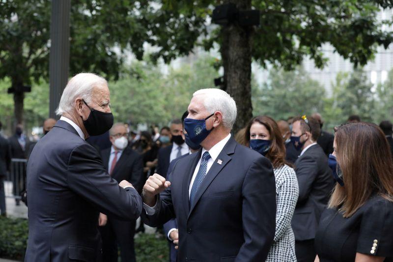 In masks Biden Pence attend 911 memorial Trump at Pennsylvania crash site