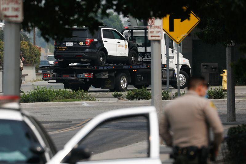 Gunman wounds two Los Angeles County deputies in ambush attack on their car
