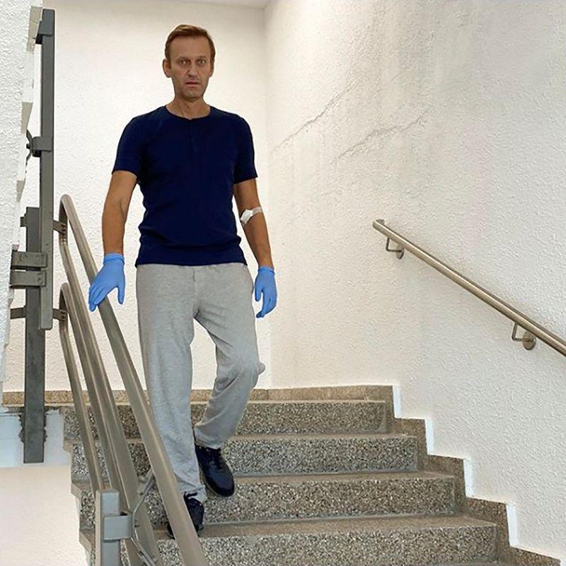 Kremlin critic Navalny posts photo of himself walking
