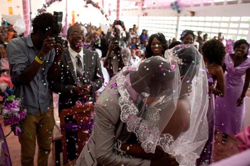 Wider Image Defying protests and poverty Haitians get creative to wed in style