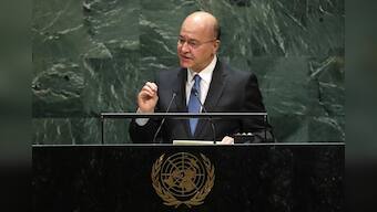 Iraq president Salih condemns attacks on protesters and media in televised speech