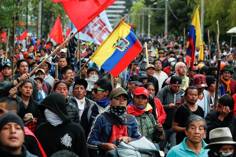 Ecuador imposes curfew after protests push government out of capital Ecuador imposes curfew after protests push government out of capital