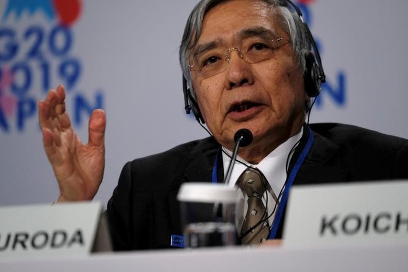 BOJ Kuroda No talk at G20 of central banks issuing digital currencies