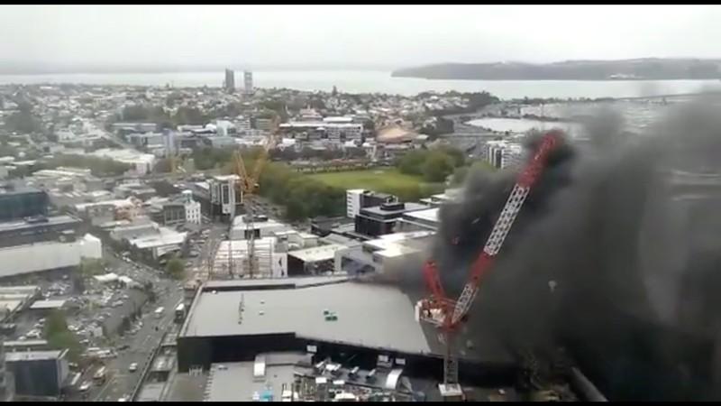 Fire still burning at New Zealand convention centre despite firefighters working through night
