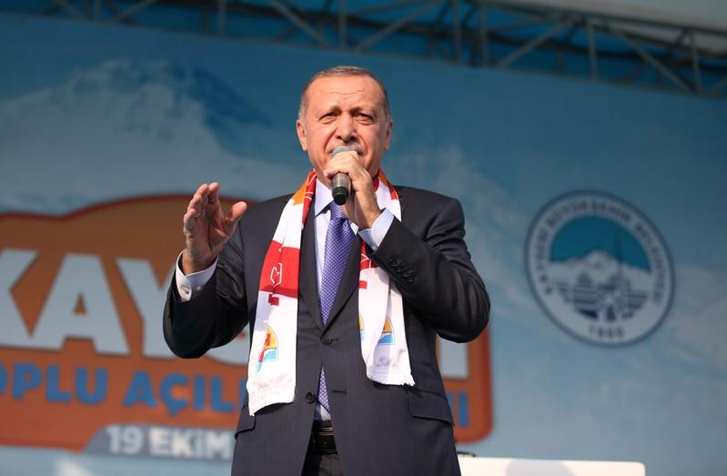 Erdogan says Syrian Kurdish YPG continuing to withdraw from Turkish border area