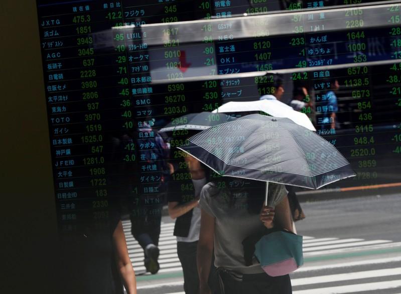 Asian shares edge up to threemonth high dollar marks time before Fed