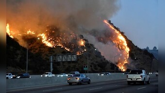 Getty fire in LA likely caused by tree branch falling on power lines - fire officials