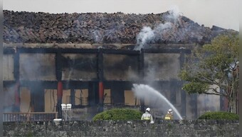Fire engulfs Japan's Shuri Castle, a World Heritage Site in Okinawa