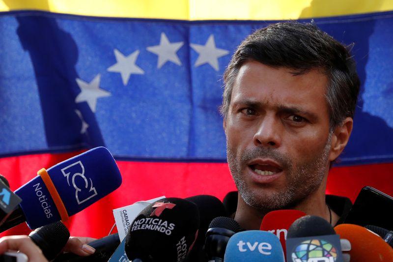 Venezuelan opposition figure Lopez abandons Caracas residence to flee abroad
