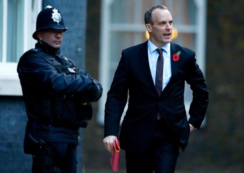 Analysis How Britains Raab tripped on Barniers staircase