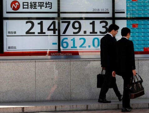 Asia down as Wall Street knocked by tech sell-off, dollar sags Asia down as Wall Street knocked by tech sell-off, dollar sags