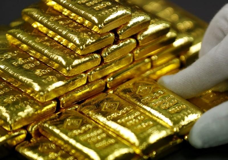 Gold rises on easing dollar uncertain US rate hike path