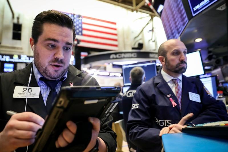 Wall Street edges down as tech, bank stocks weigh