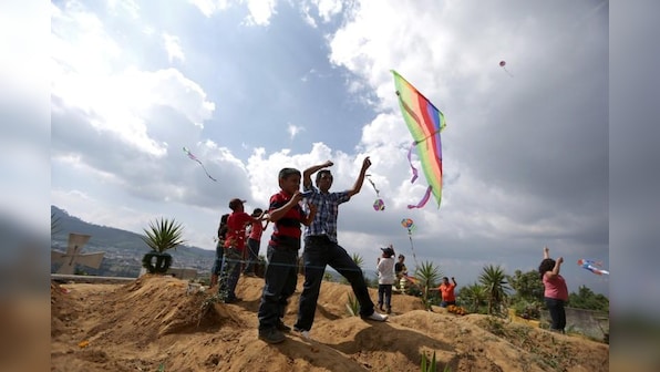 Guatemalans remember their dead with giant kites as Day of the Dead begins
