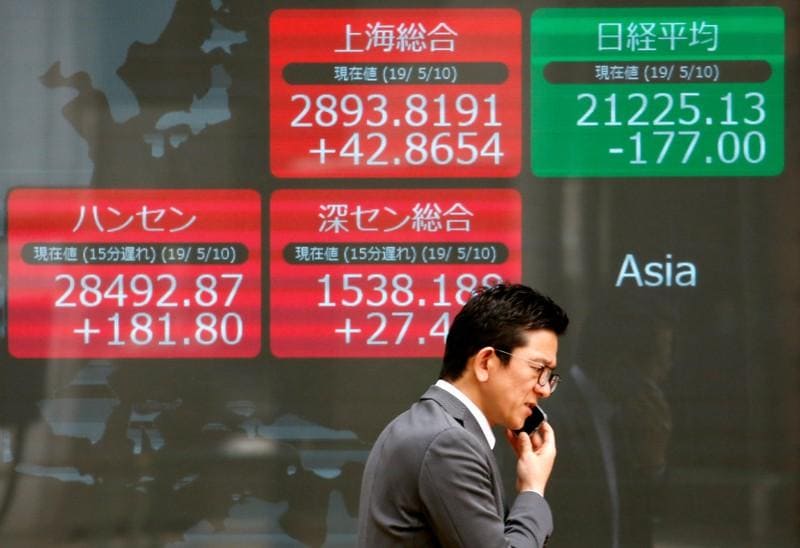 Asian shares rise but gains capped by weak sentiment