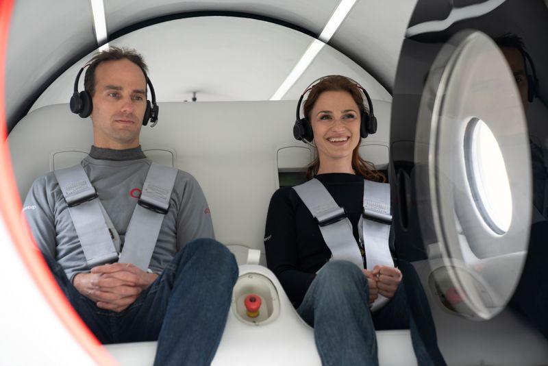 Virgin Hyperloop hosts first human ride on new transport system