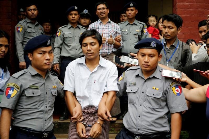 Britain says Reuters journalists jailed in Myanmar are innocent
