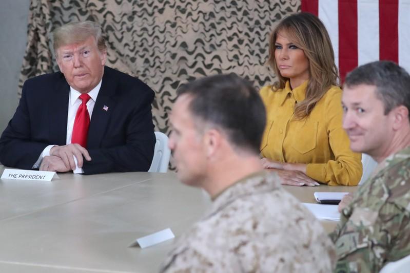 In a first Trump makes surprise visit to US troops in Iraq