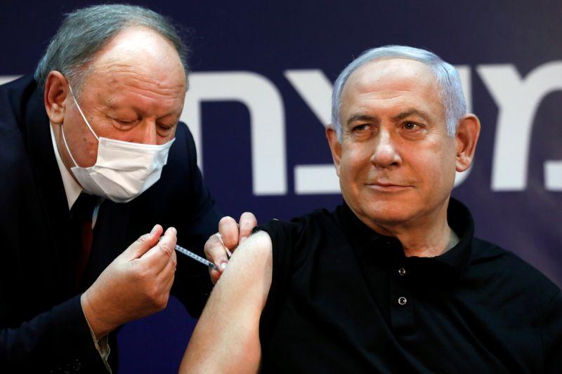 Invoking Bible and moonwalk Netanyahu starts Israeli vaccination drive